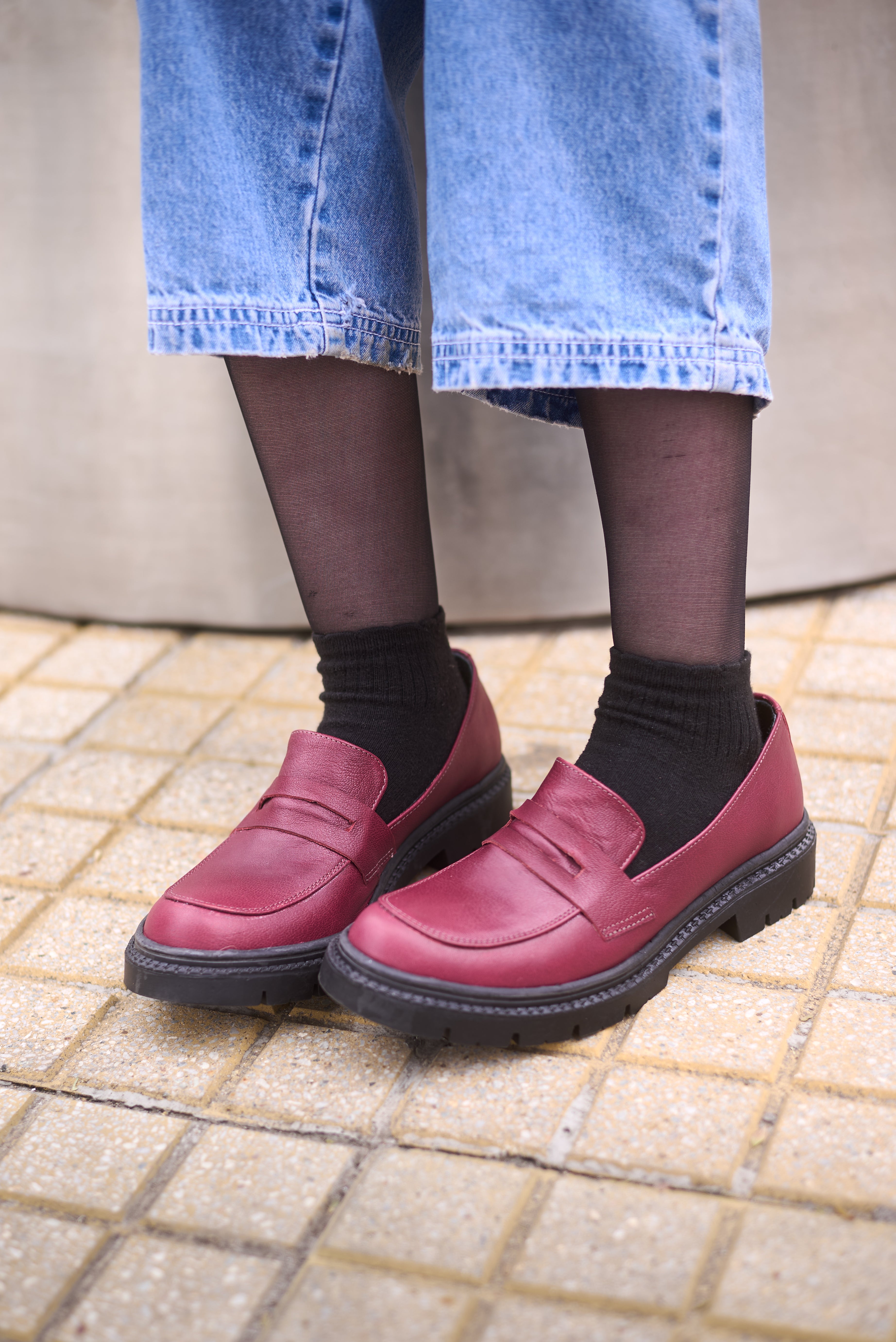 Mocasin Flat Burdeo - FB