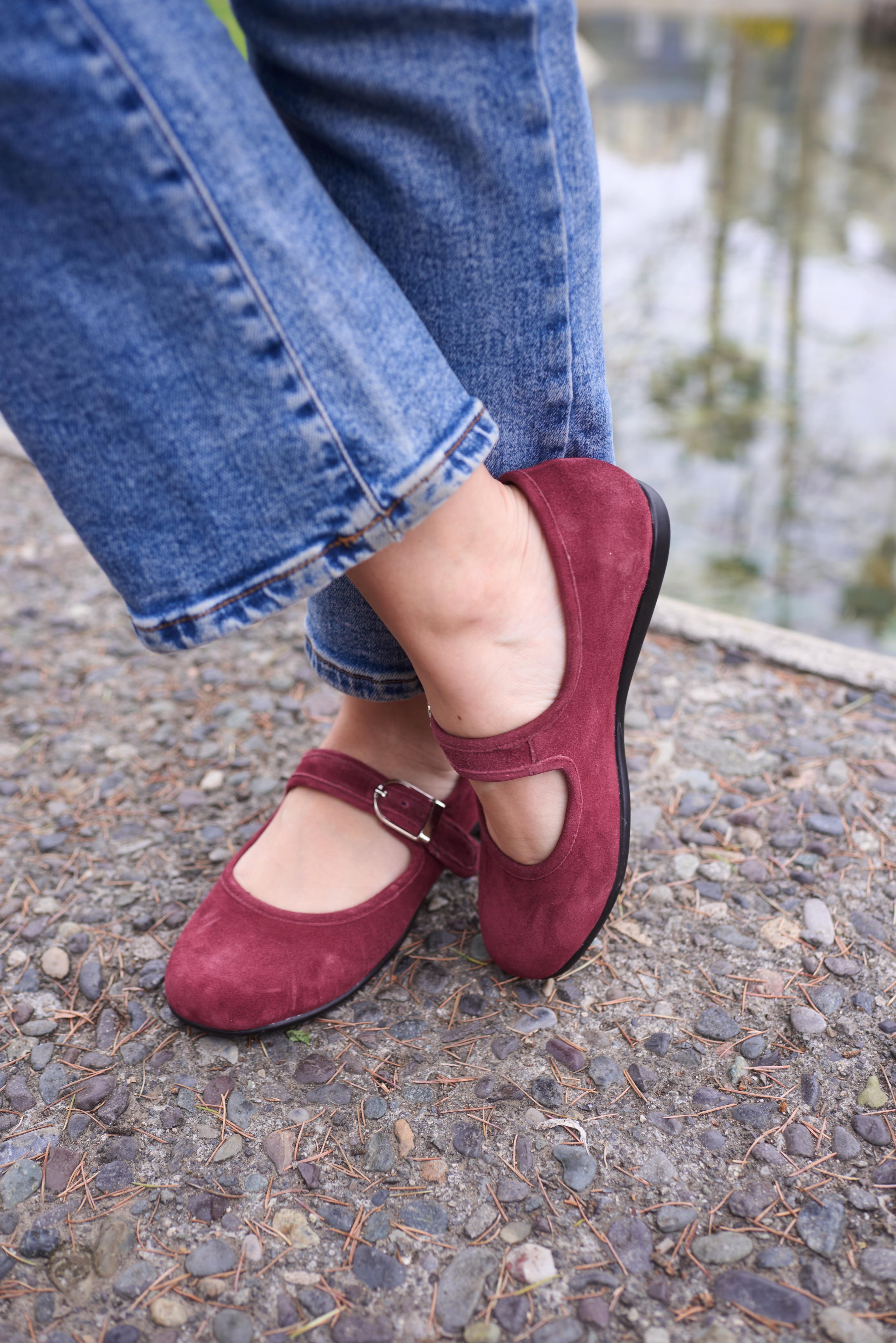 Ballerina Gamuza Burdeo - REMATE