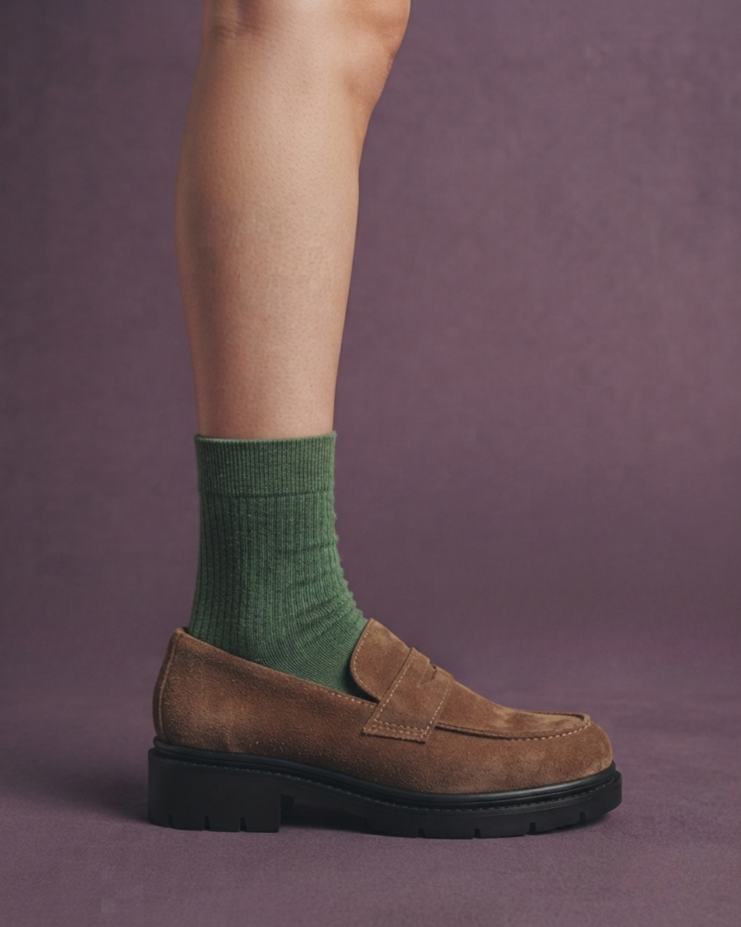 Mocasin Flat - Renobuck Chocolate - AX