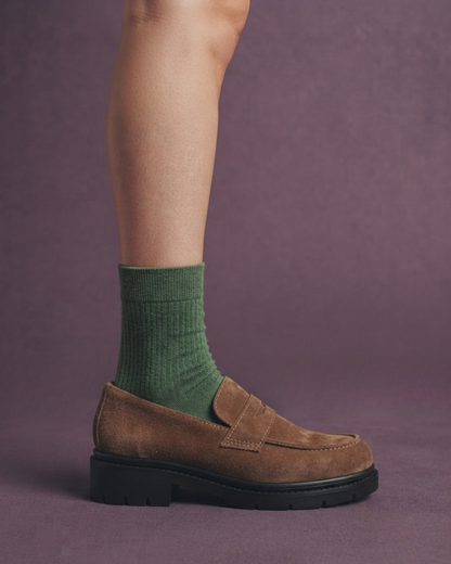 Mocasin Flat - Renobuck Chocolate - AX