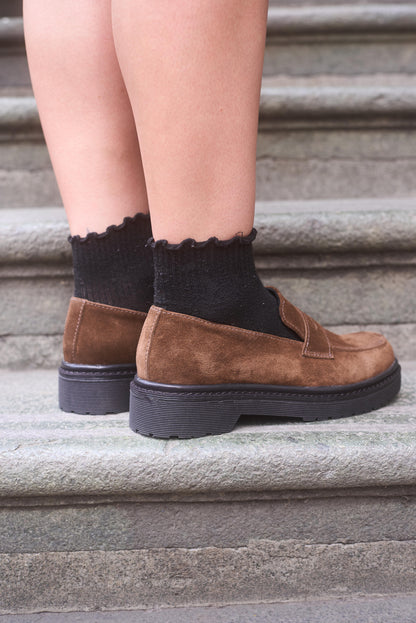 Mocasin Flat - Renobuck Chocolate - AX