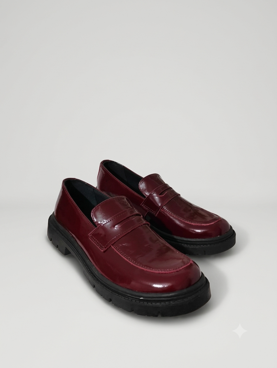 Mocasín flat Charol Cherry - REMATE